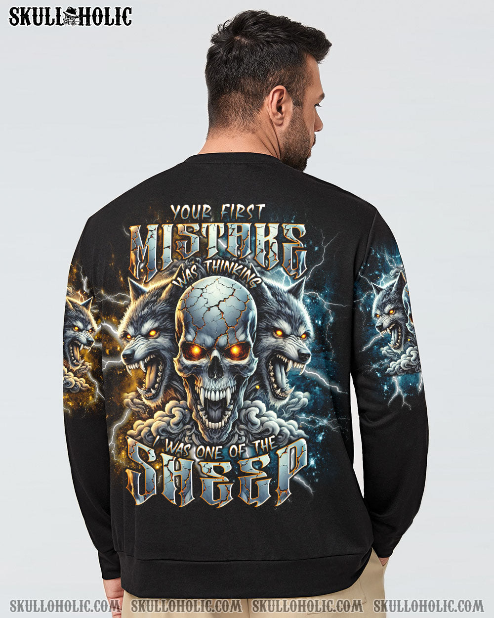 BLISSCORNERS YOUR FIRST MISTAKE WOLF SKULL ALL OVER PRINT