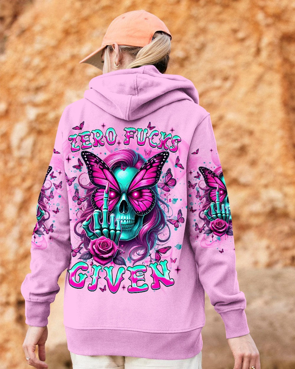 BLISSCORNERS HOW HEARTLESS I CAN BE TATTOO SKULL MESSY BUN ALL OVER PRINT