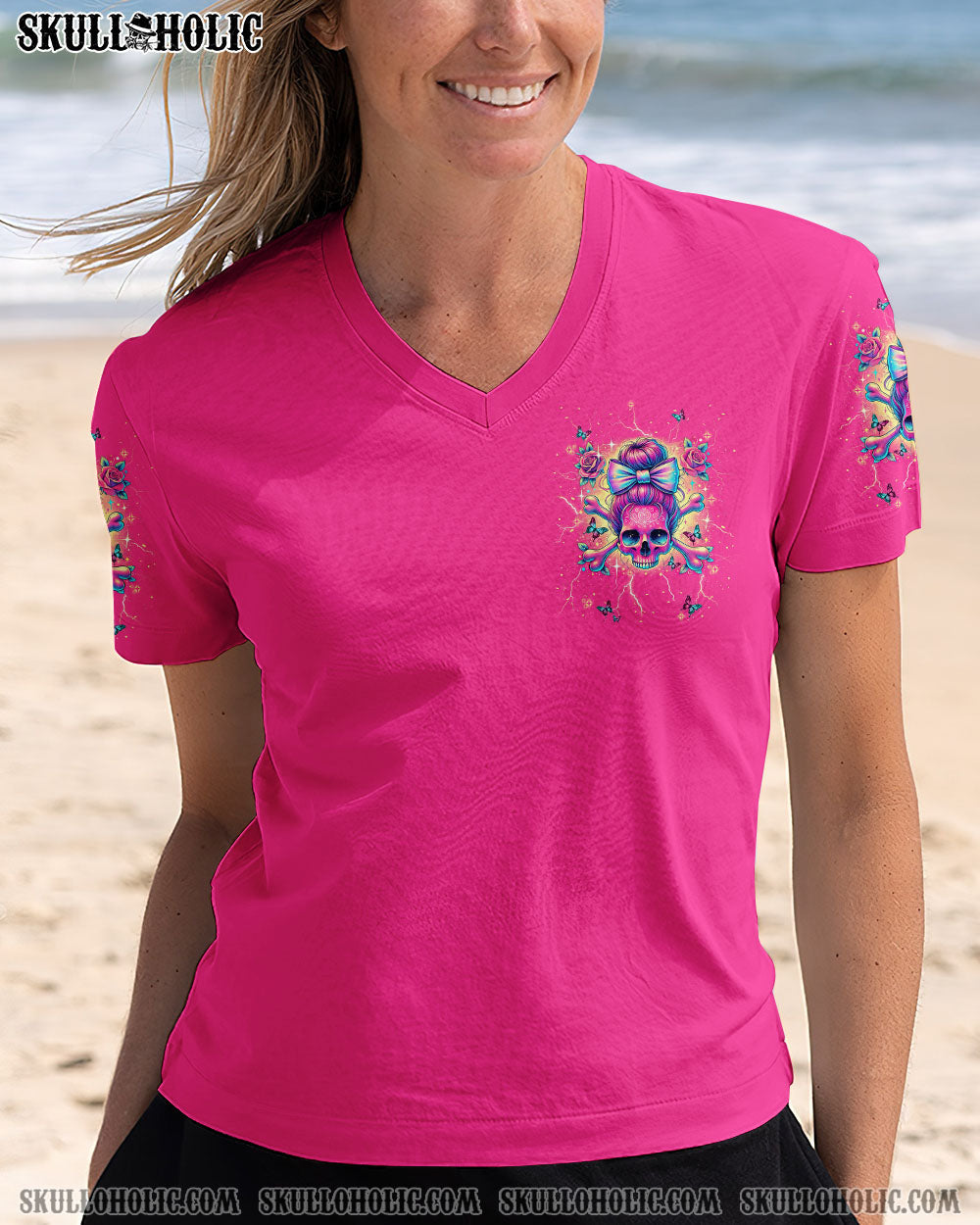 BLISSCORNERS YES I AM A B YES I SPEAK MY MIND SKULL MESSY BUN ALL OVER PRINT