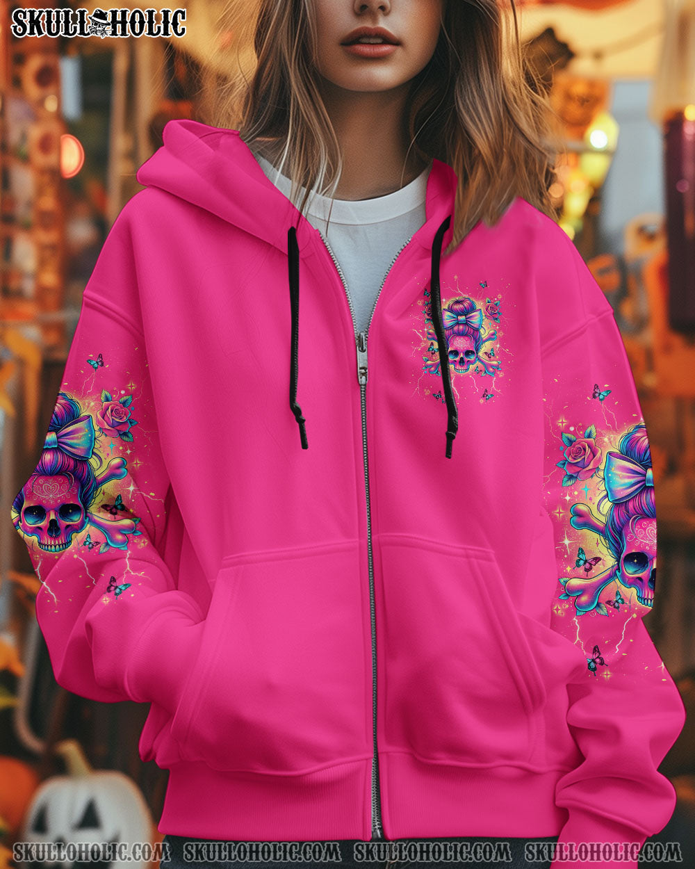 BLISSCORNERS YES I AM A B YES I SPEAK MY MIND SKULL MESSY BUN ALL OVER PRINT