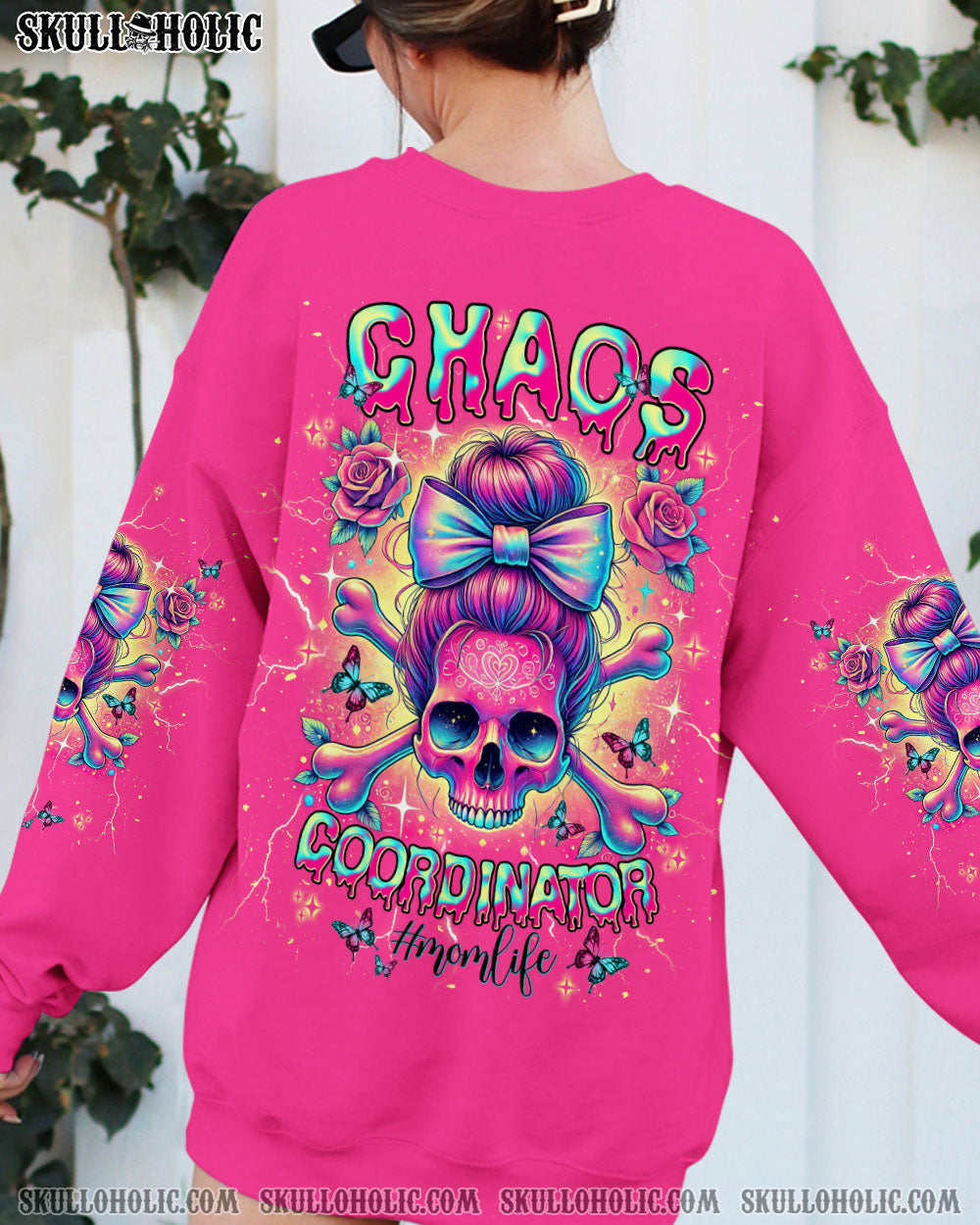 BLISSCORNERS YES I AM A B YES I SPEAK MY MIND SKULL MESSY BUN ALL OVER PRINT