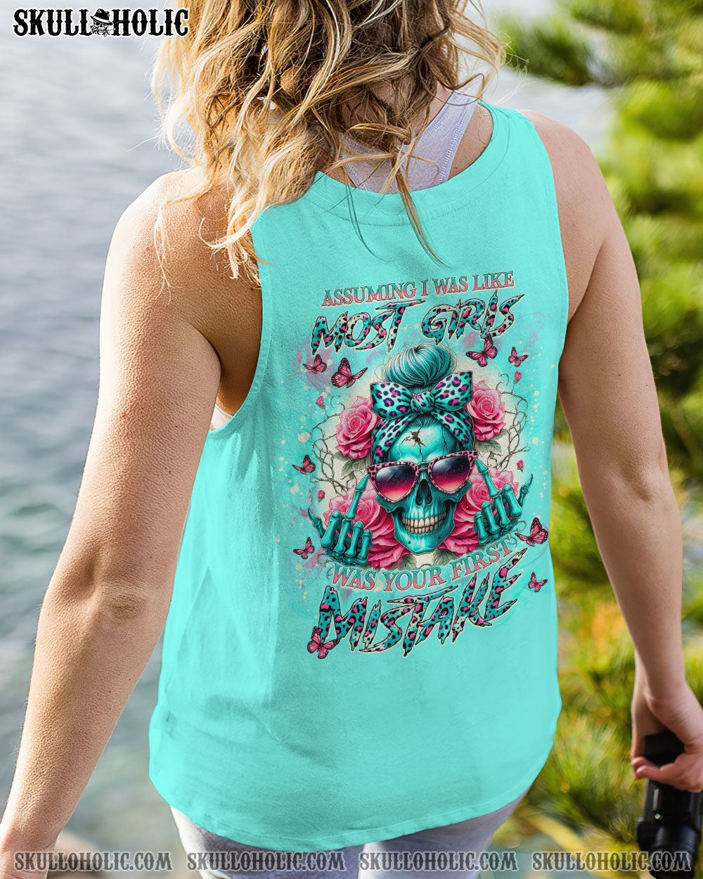 BLISSCORNERS THE KEY TO HAPPINESS MESSY BUN SKULL ALL OVER PRINT
