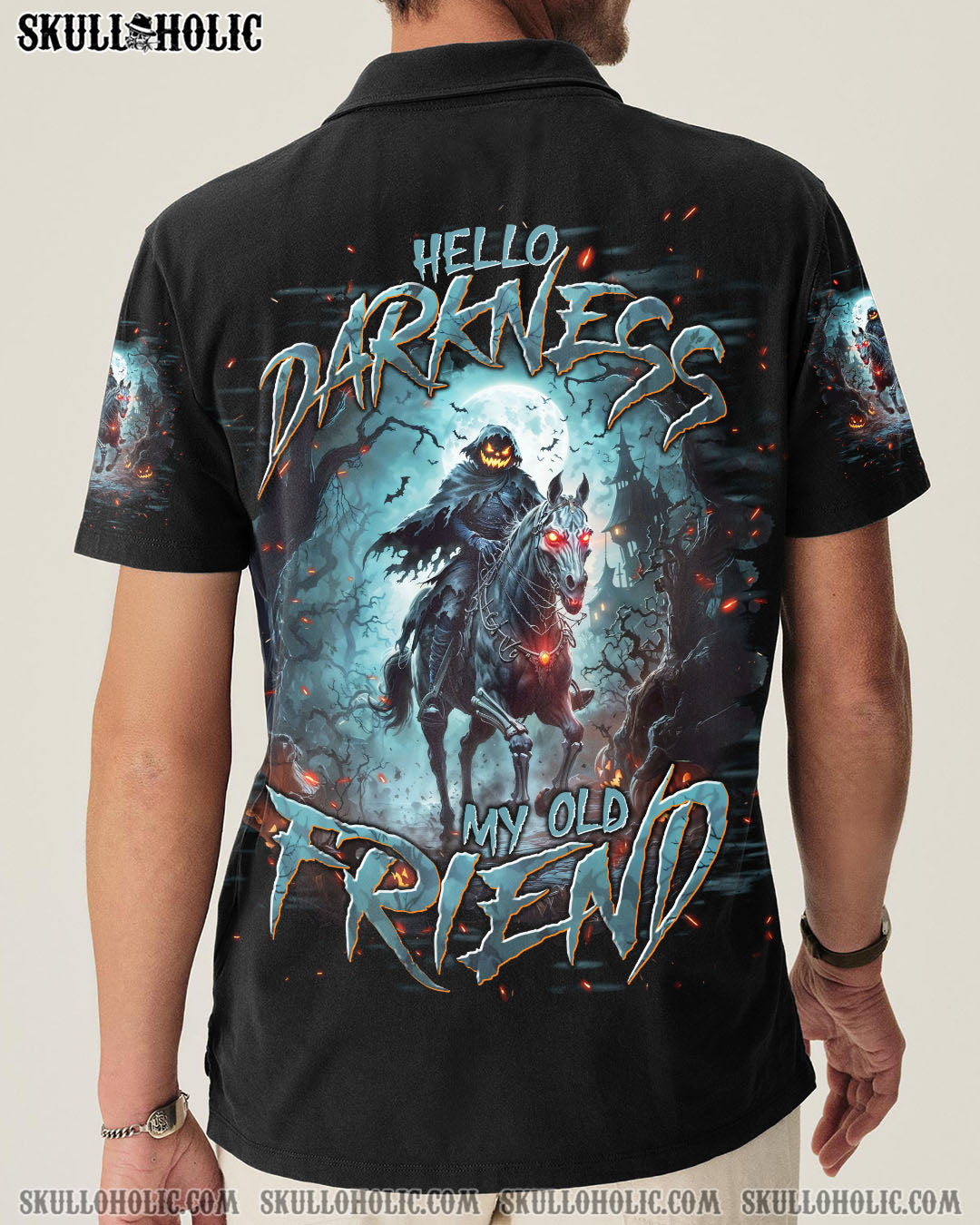 BLISSCORNERS HELLO DARKNESS MY OLD FRIEND HALLOWEEN ALL OVER PRINT
