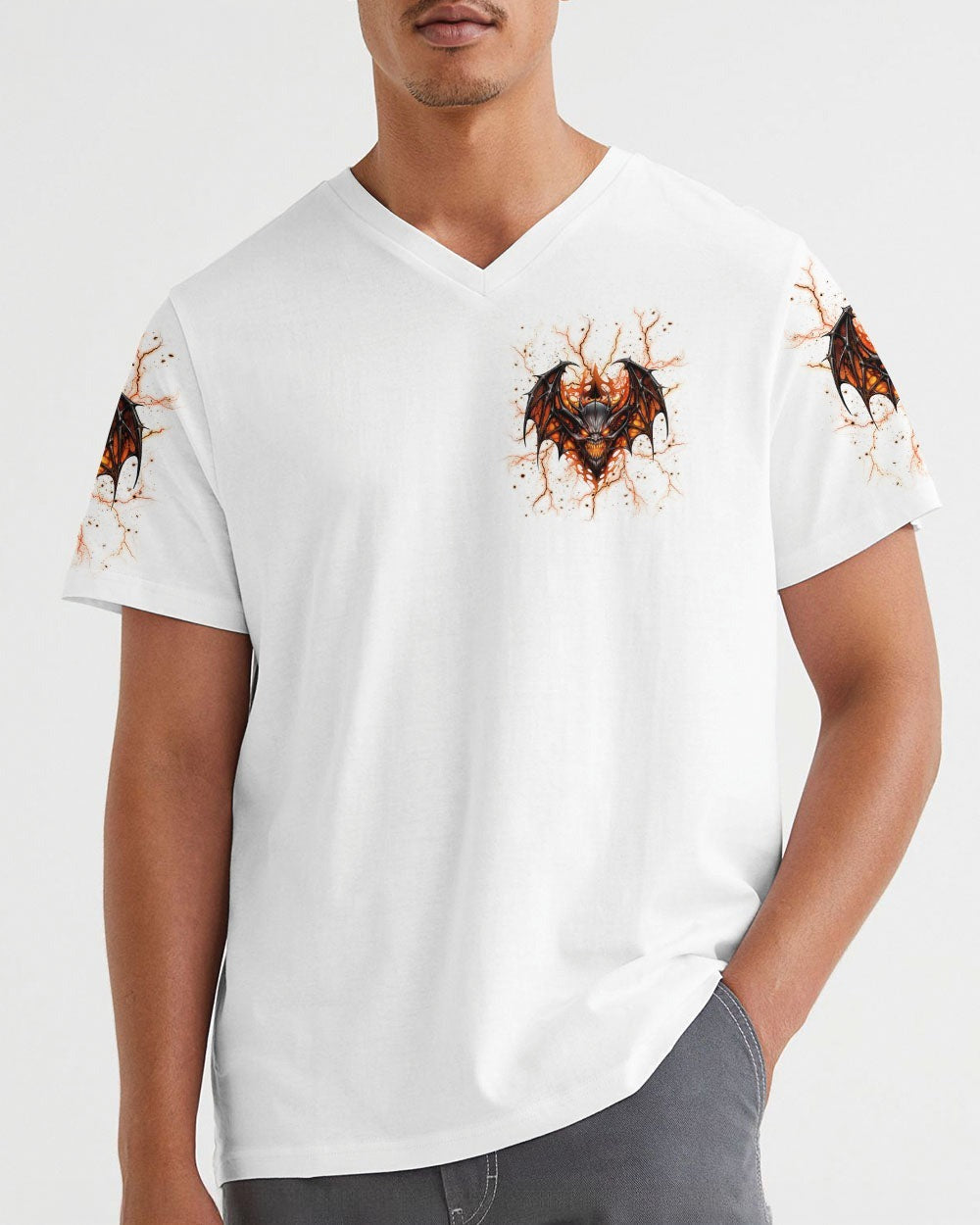 BLISSCORNERS I'M NEVER ALONE SKULL DEMON ALL OVER PRINT