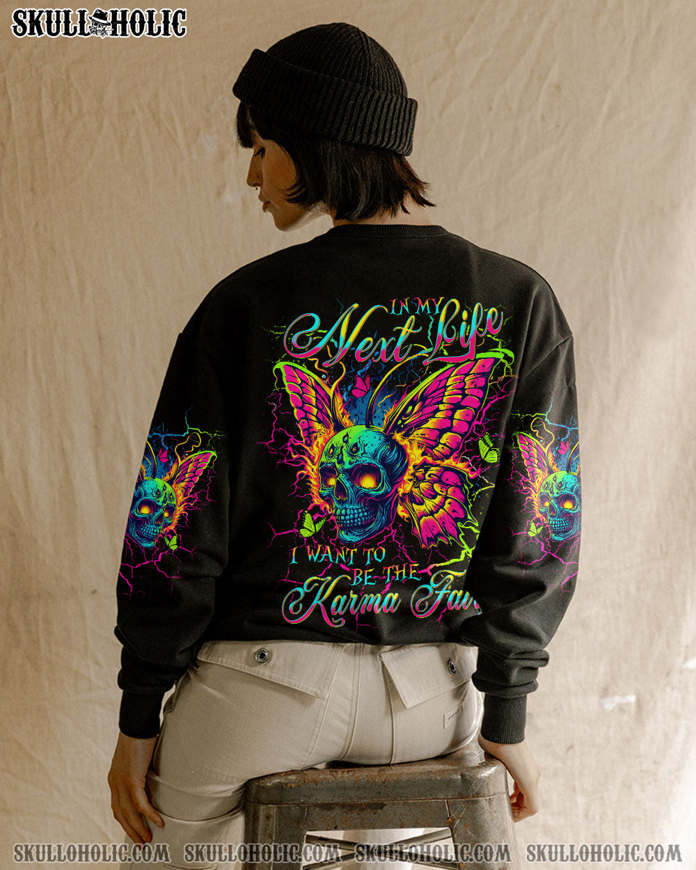 BLISSCORNERS KARMA FAIRY SKULL BUTTERFLY ALL OVER PRINT