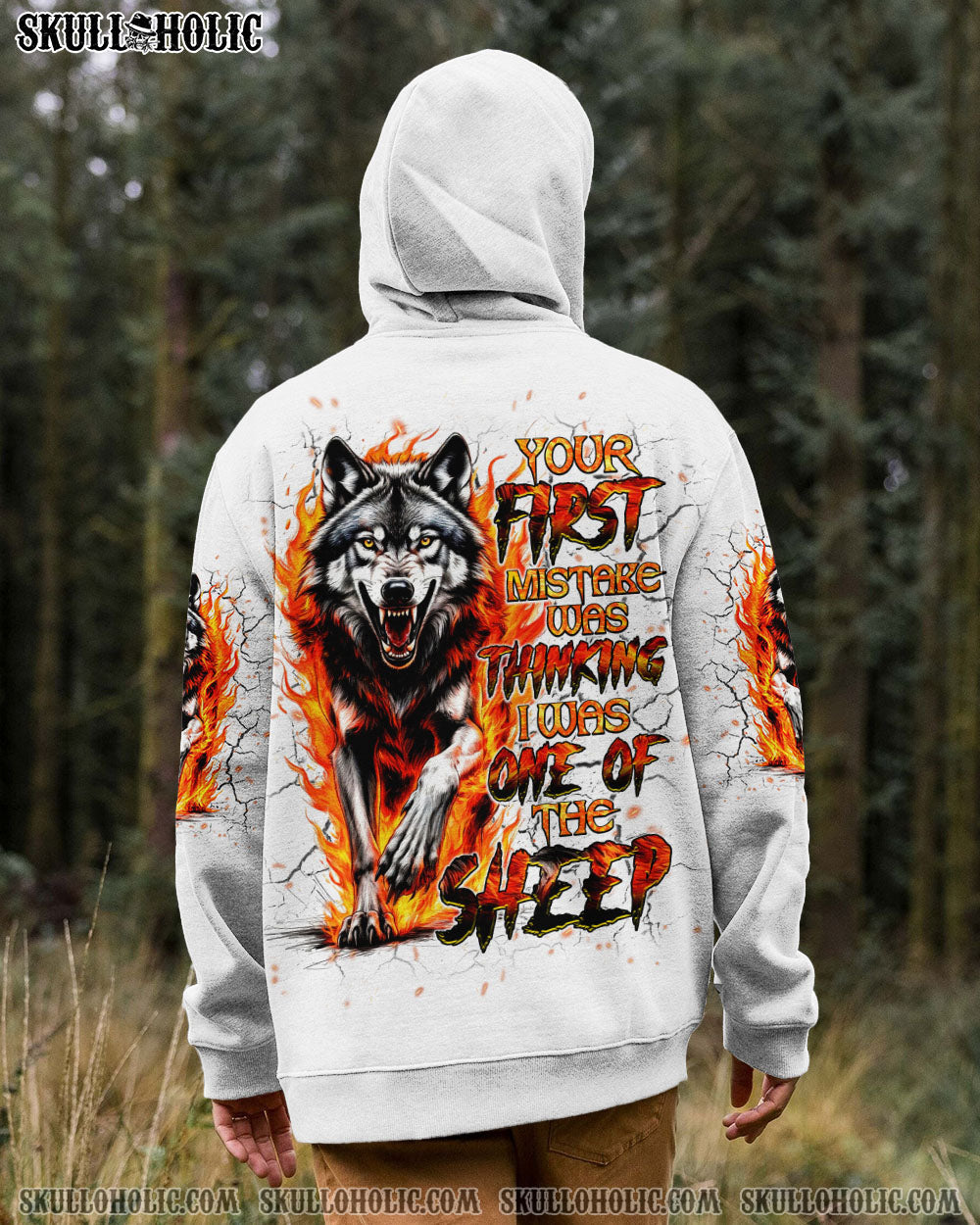 BLISSCORNERS YOUR FIRST MISTAKE WOLF FIRE ALL OVER PRINT