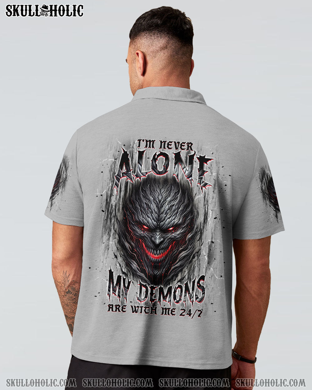 BLISSCORNERS I'M NEVER ALONE MY DEMONS ARE WITH ME 24/7 ALL OVER PRINT