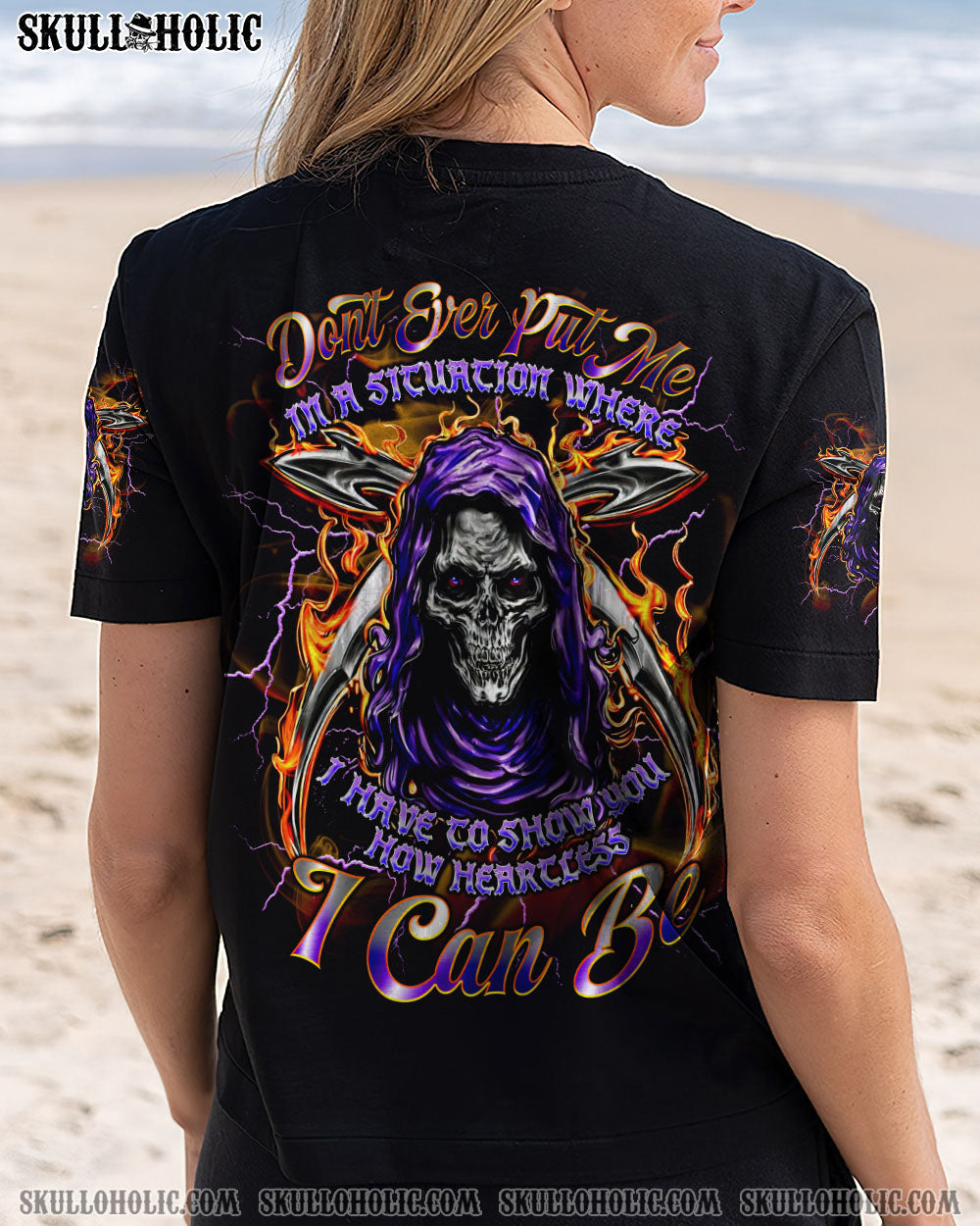 BLISSCORNERS HOW HEARTLESS I CAN BE SKULL REAPER ALL OVER PRINT