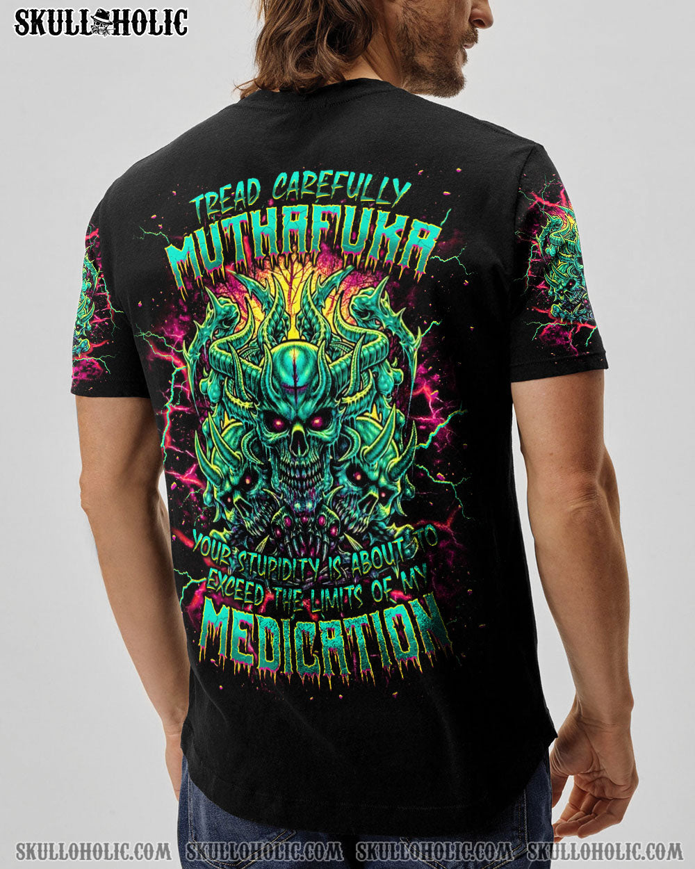 BLISSCORNERS TREAD CAREFULLY MUTHAFUKA SKULL ALL OVER PRINT