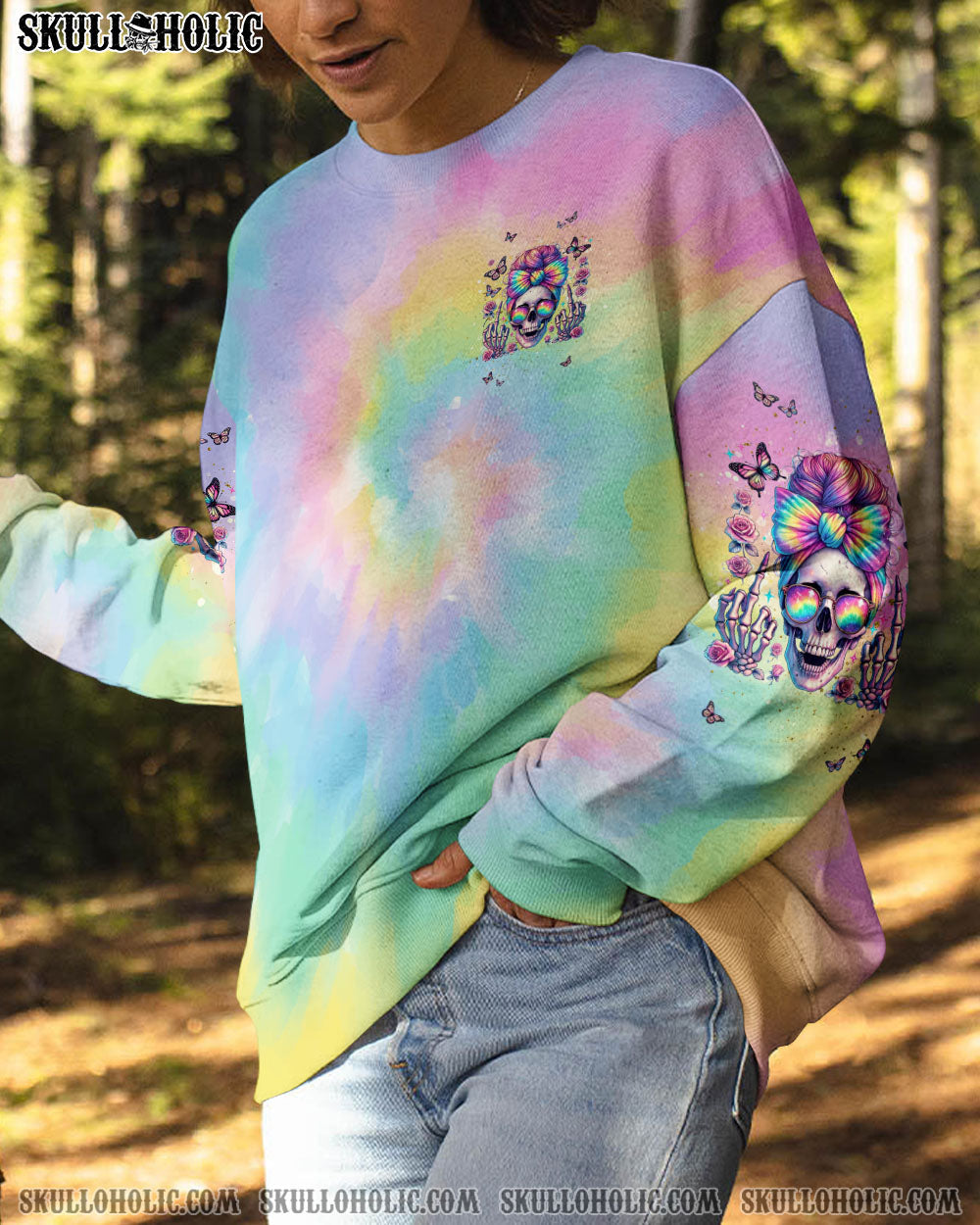 BLISSCORNERS I'M NOT A HOT MESS MESSY BUN SKULL ALL OVER PRINT