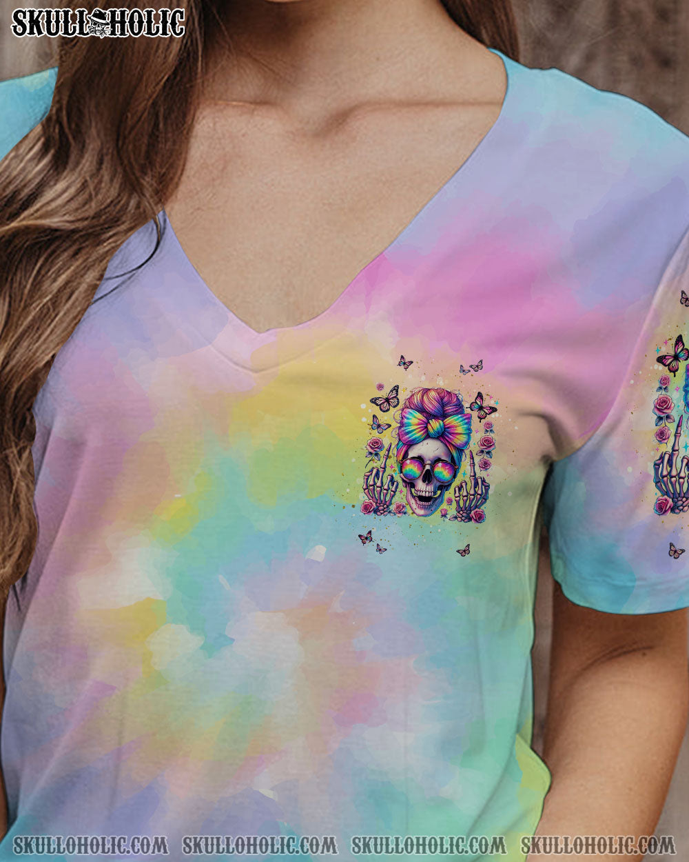 BLISSCORNERS I'M NOT A HOT MESS MESSY BUN SKULL ALL OVER PRINT