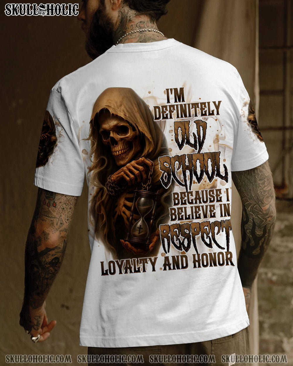BLISSCORNERS I'M DEFINITELY OLD SCHOOL REAPER SKULL ALL OVER PRINT