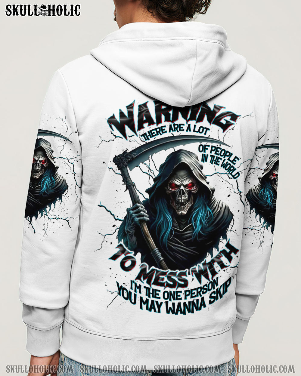 BLISSCORNERS I'M THE PERSON YOU MAY WANNA SKIP SKULL REAPER ALL OVER PRINT