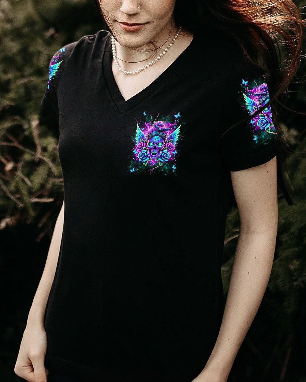 BLISSCORNERS IT'S GOING TO BE ONE OF THOSE DAYS MESSY BUN SKULL ALL OVER PRINT