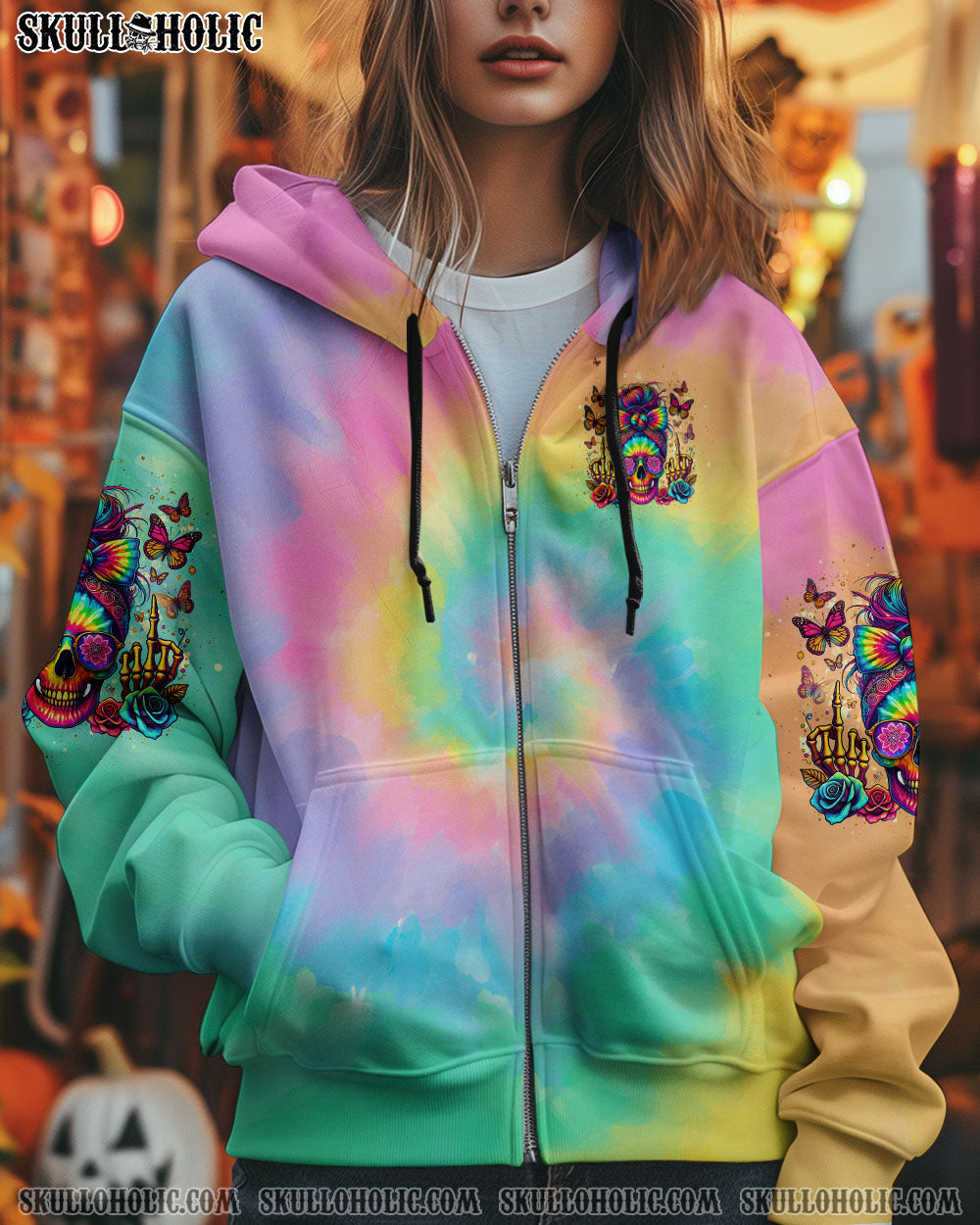BLISSCORNERS DON'T LIKE MY ATTITUDE MESSY BUN TIE DYE ALL OVER PRINT