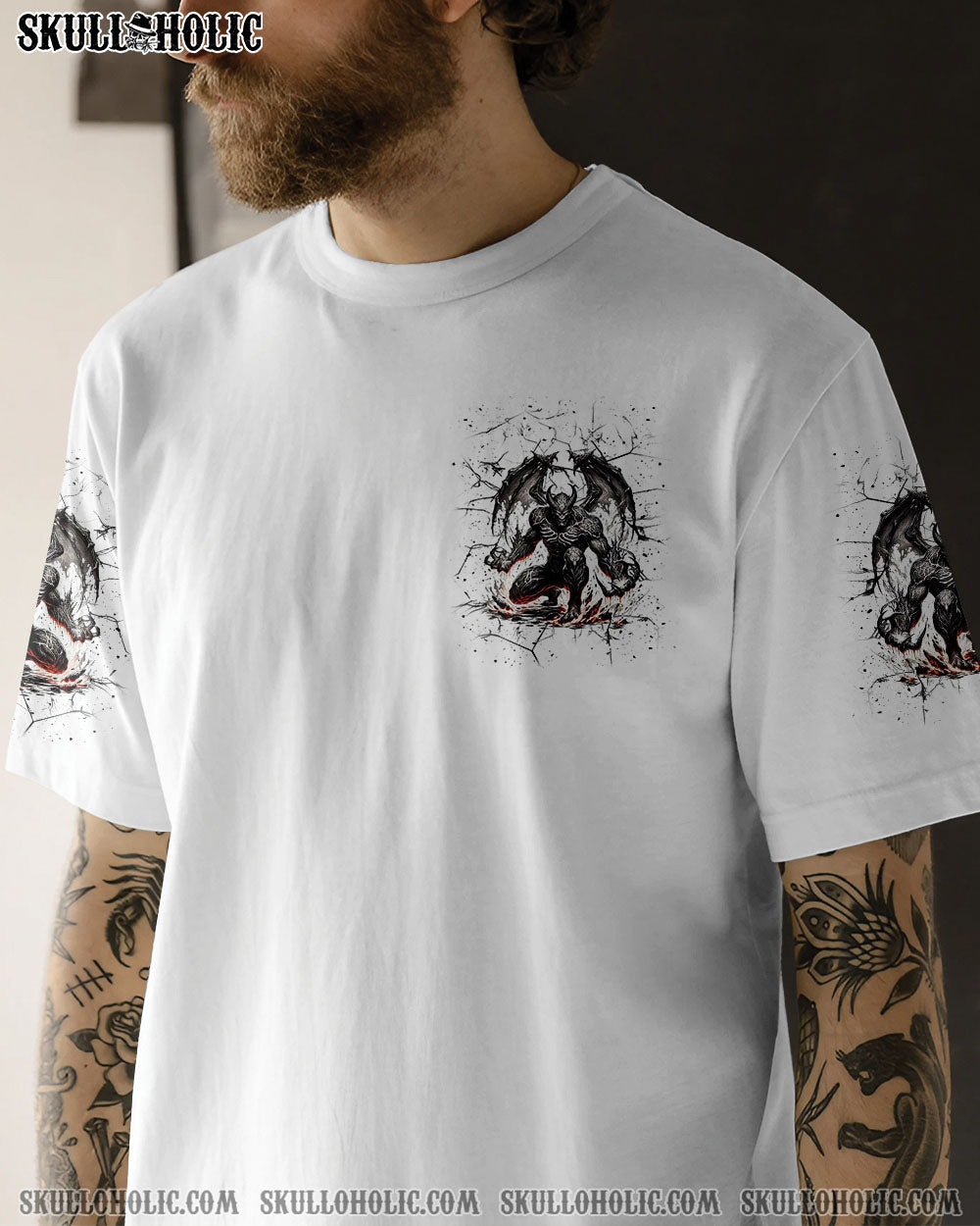 BLISSCORNERS ONE DAY I'M GONNA JUST SAY DEMON SKULL ALL OVER PRINT