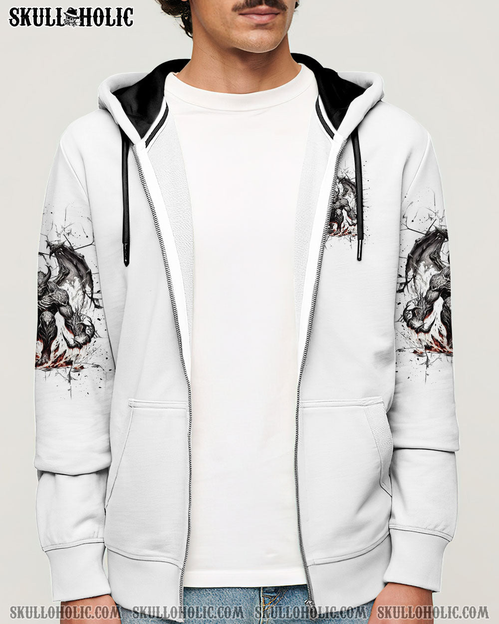 BLISSCORNERS ONE DAY I'M GONNA JUST SAY DEMON SKULL ALL OVER PRINT