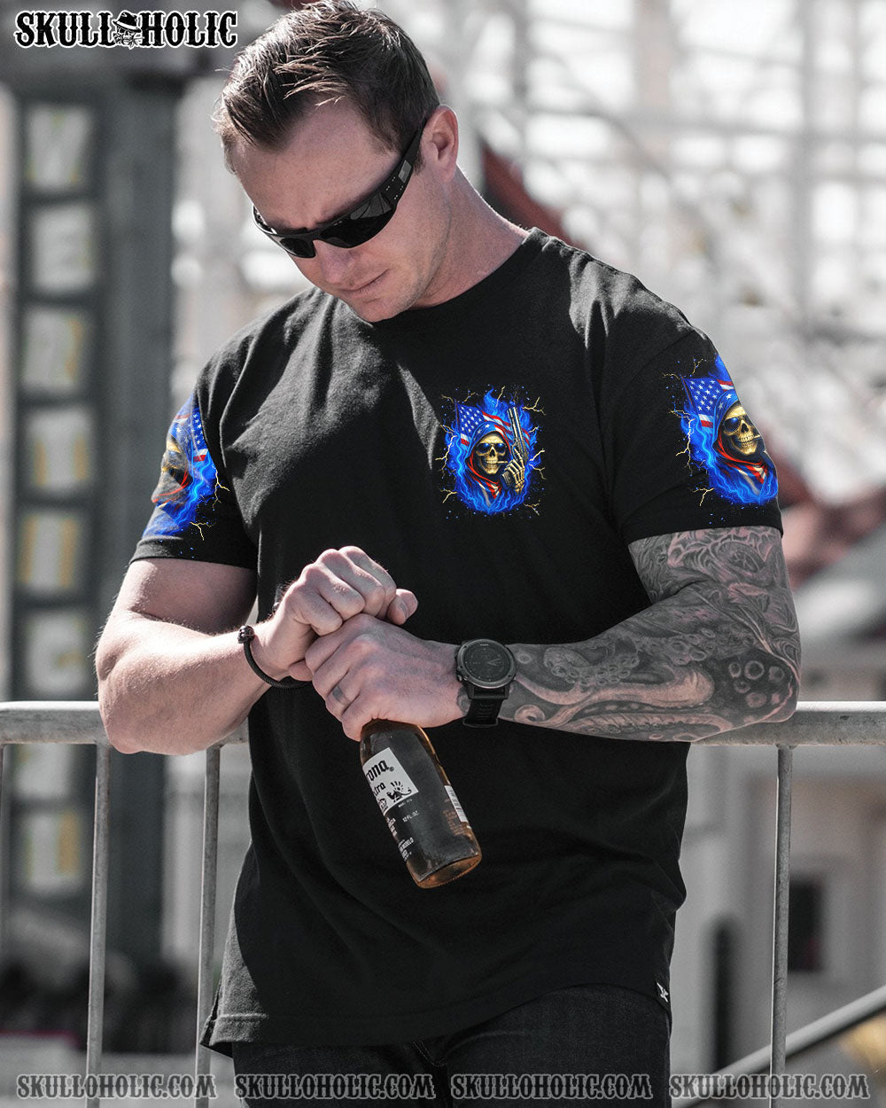 BLISSCORNERS AMERICA LIVE IT LOVE IT OR GET THE HELL OUT ALL OVER PRINT