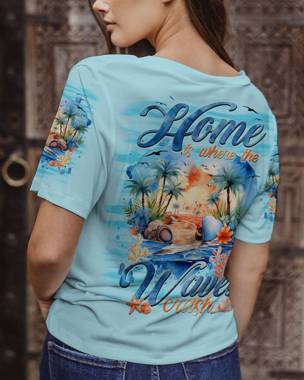 BLISSCORNERS HOME IS WHERE THE WAVES CRASH ALL OVER PRINT