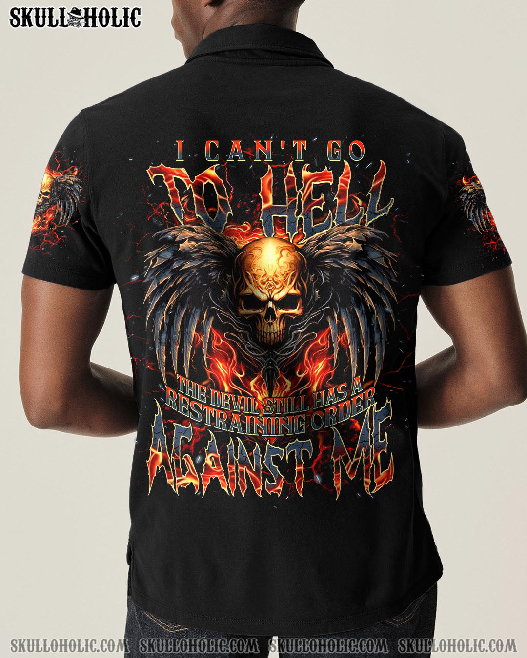 BLISSCORNERS I CAN'T GO TO HELL SKULL WINGS ALL OVER PRINT