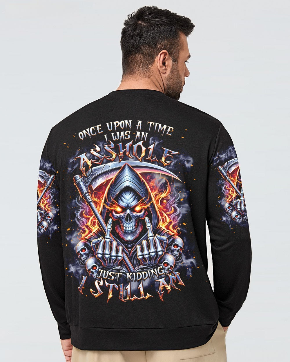 BLISSCORNERS JUST KIDDING I STILL AM SKULL REAPER ALL OVER PRINT