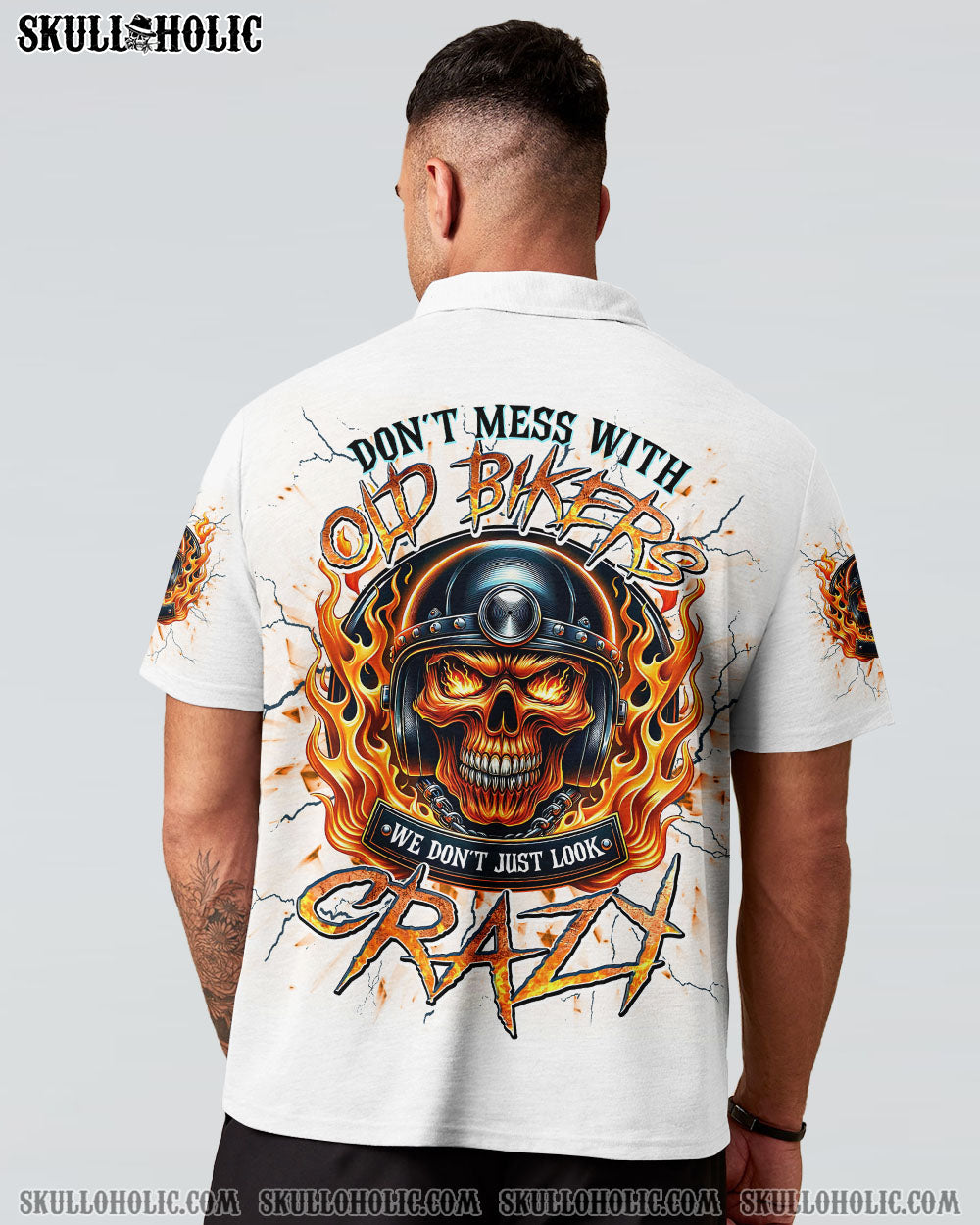 BLISSCORNERS DON'T MESS WITH OLD BIKERS SKULL ALL OVER PRINT