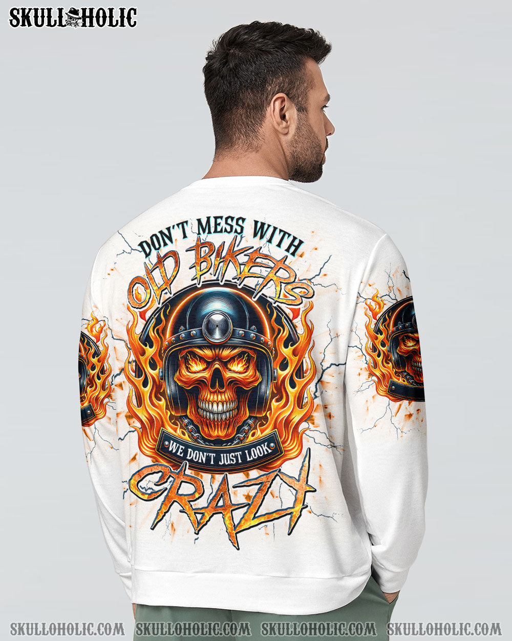 BLISSCORNERS DON'T MESS WITH OLD BIKERS SKULL ALL OVER PRINT