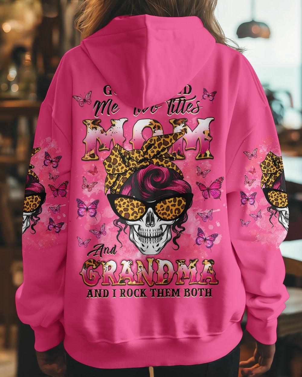 BLISSCORNERS KARMA FAIRY SKULL MESSY BUN ALL OVER PRINT