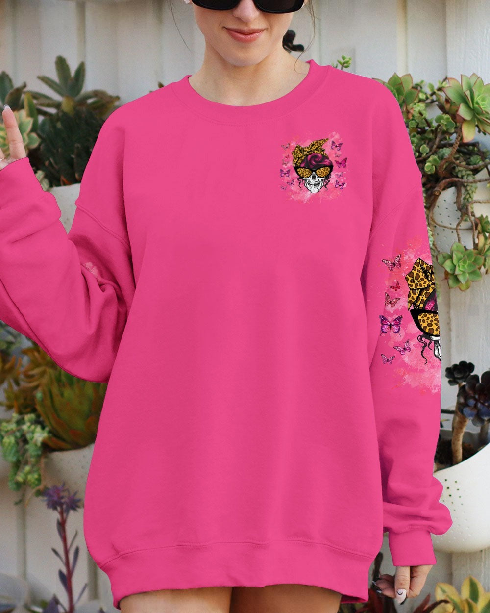 BLISSCORNERS KARMA FAIRY SKULL MESSY BUN ALL OVER PRINT