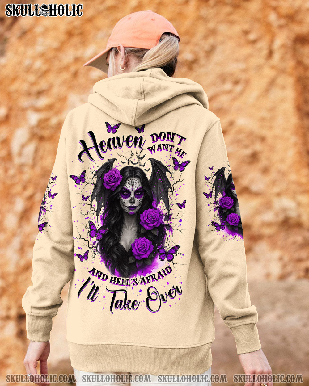 BLISSCORNERS HEAVEN DON'T WANT ME SUGAR SKULL ALL OVER PRINT