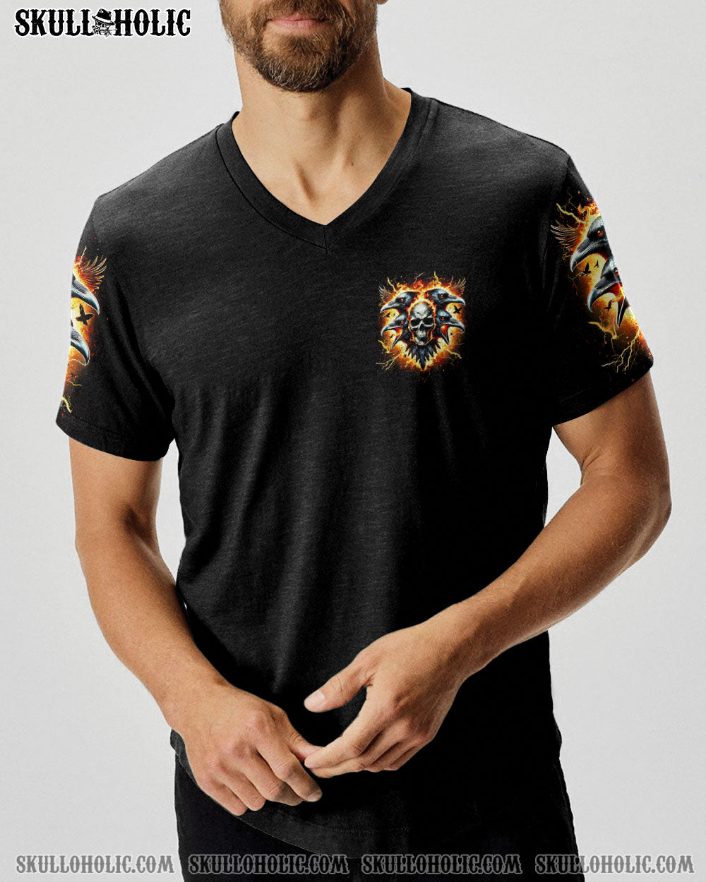 BLISSCORNERS I CAN'T GO TO HELL RAVEN SKULL ALL OVER PRINT - TLNZ0302252