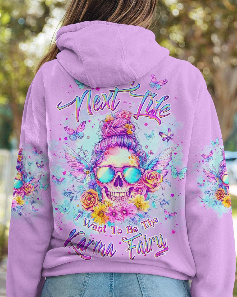 BLISSCORNERS JUDGE ME WHEN SKULL MESSY BUN ALL OVER PRINT