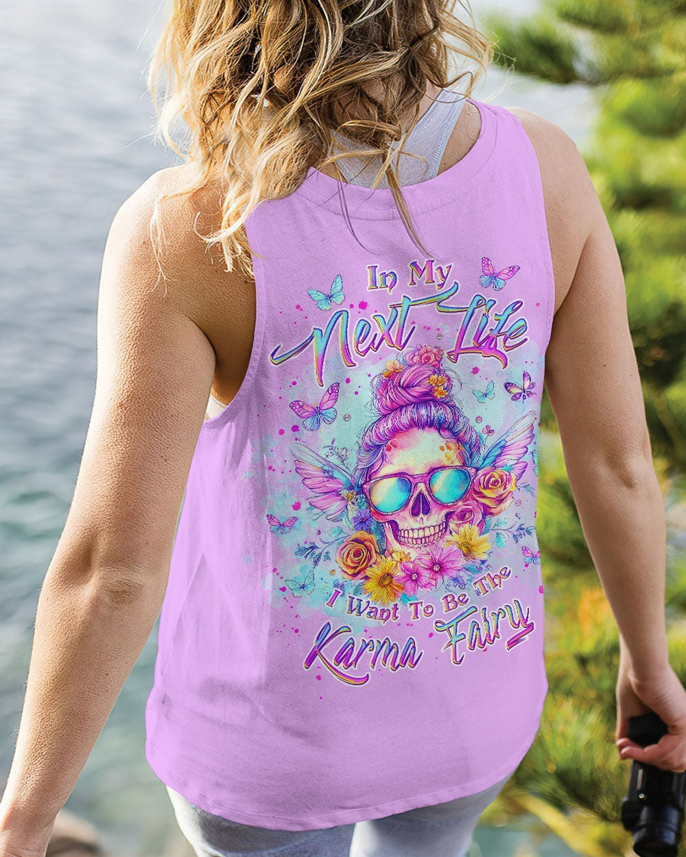 BLISSCORNERS JUDGE ME WHEN SKULL MESSY BUN ALL OVER PRINT