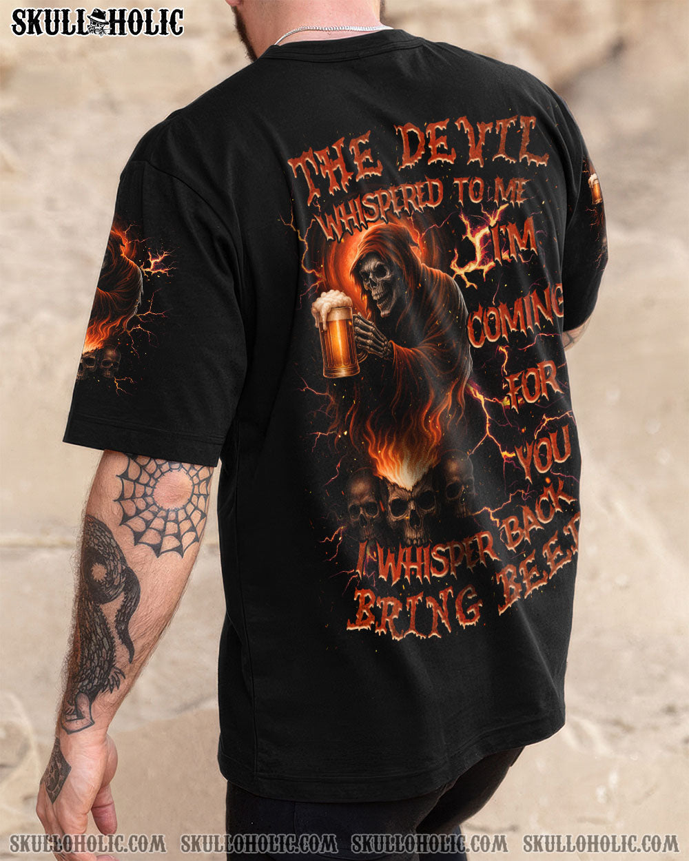 BLISSCORNERS BRING BEER SKULL REAPER ALL OVER PRINT