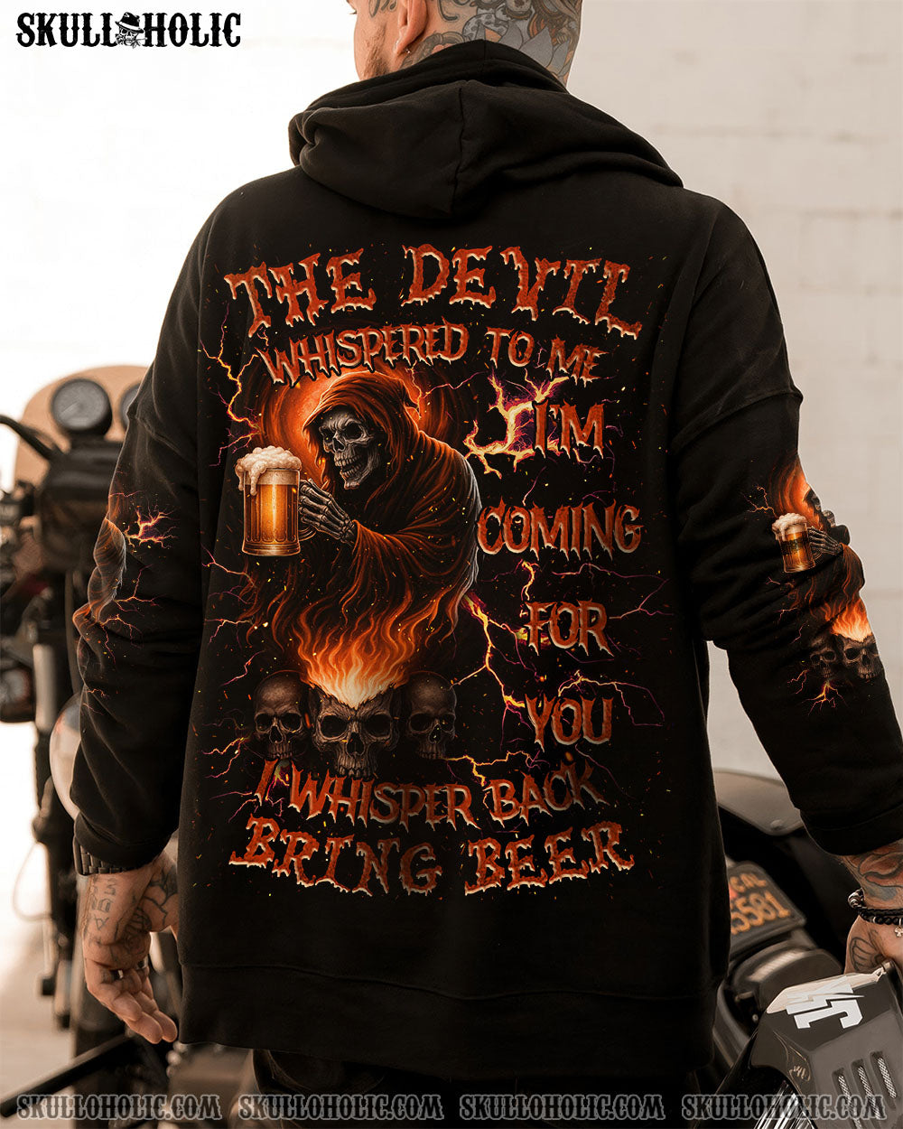 BLISSCORNERS BRING BEER SKULL REAPER ALL OVER PRINT