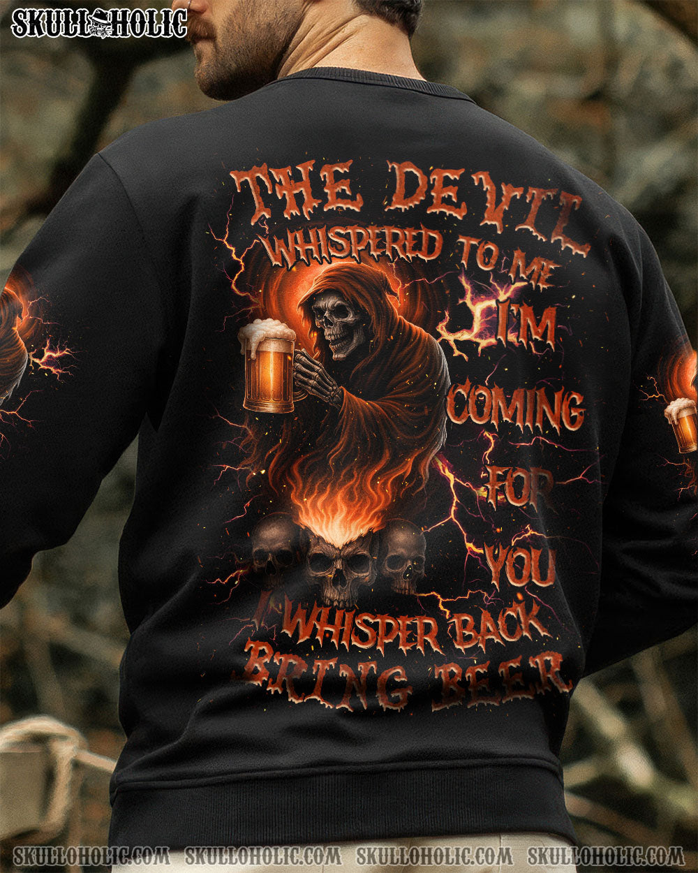 BLISSCORNERS BRING BEER SKULL REAPER ALL OVER PRINT