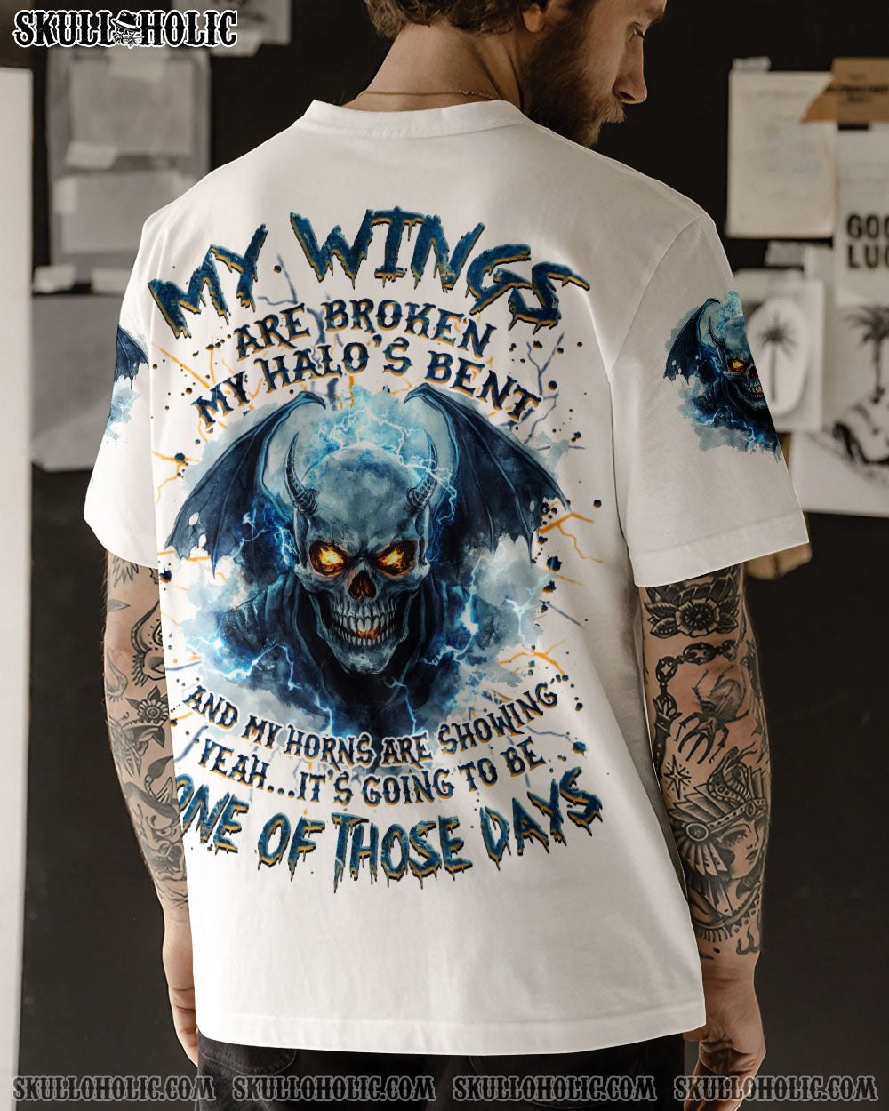 BLISSCORNERS IT'S GOING TO BE ONE OF THOSE DAYS SKULL ALL OVER PRINT