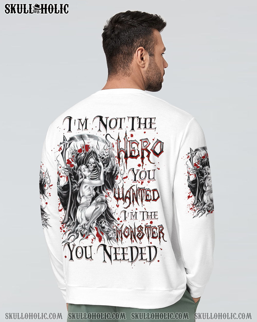 BLISSCORNERS I'M NOT THE HERO YOU WANTED REAPER ALL OVER PRINT