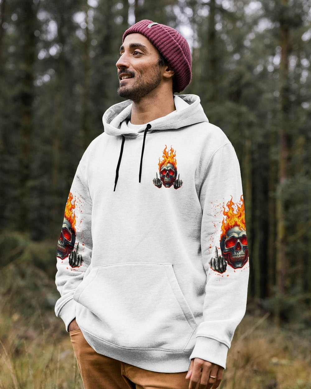 BLISSCORNERS MY GIVE A F IS BROKEN FIRE SKULL ALL OVER PRINT - TLNZ0702251