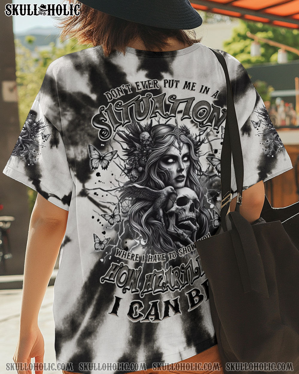 BLISSCORNERS HOW HEARTLESS I CAN BE TATTOO SKULL LADY ALL OVER PRINT