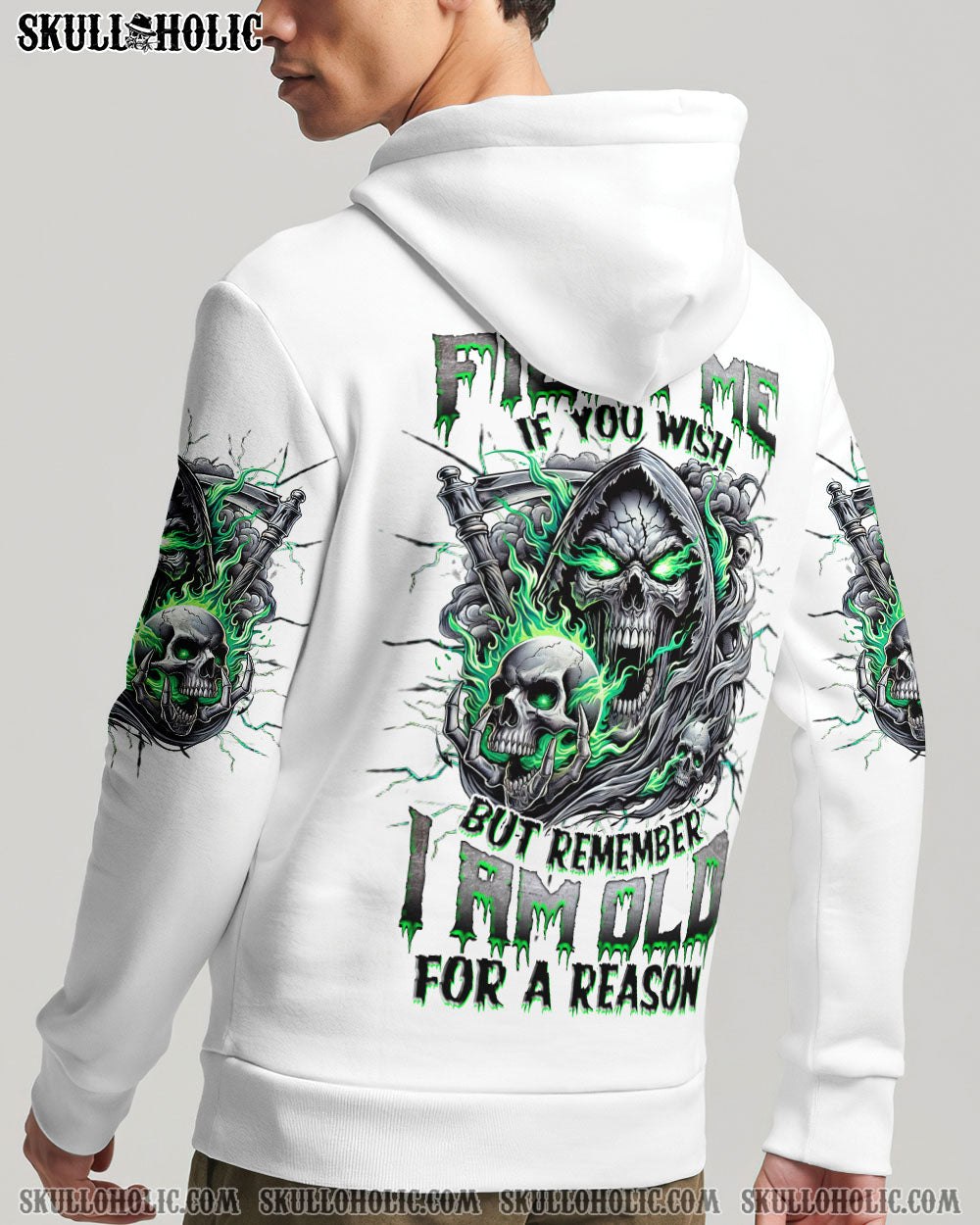 BLISSCORNERS FIGHT ME IF YOU WISH REAPER SKULL ALL OVER PRINT - TLNZ0802251
