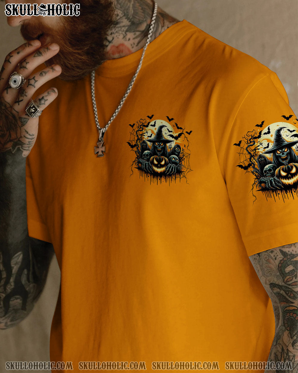 BLISSCORNERS HELLO DARKNESS MY OLD FRIEND SKULL HALLOWEEN ALL OVER PRINT
