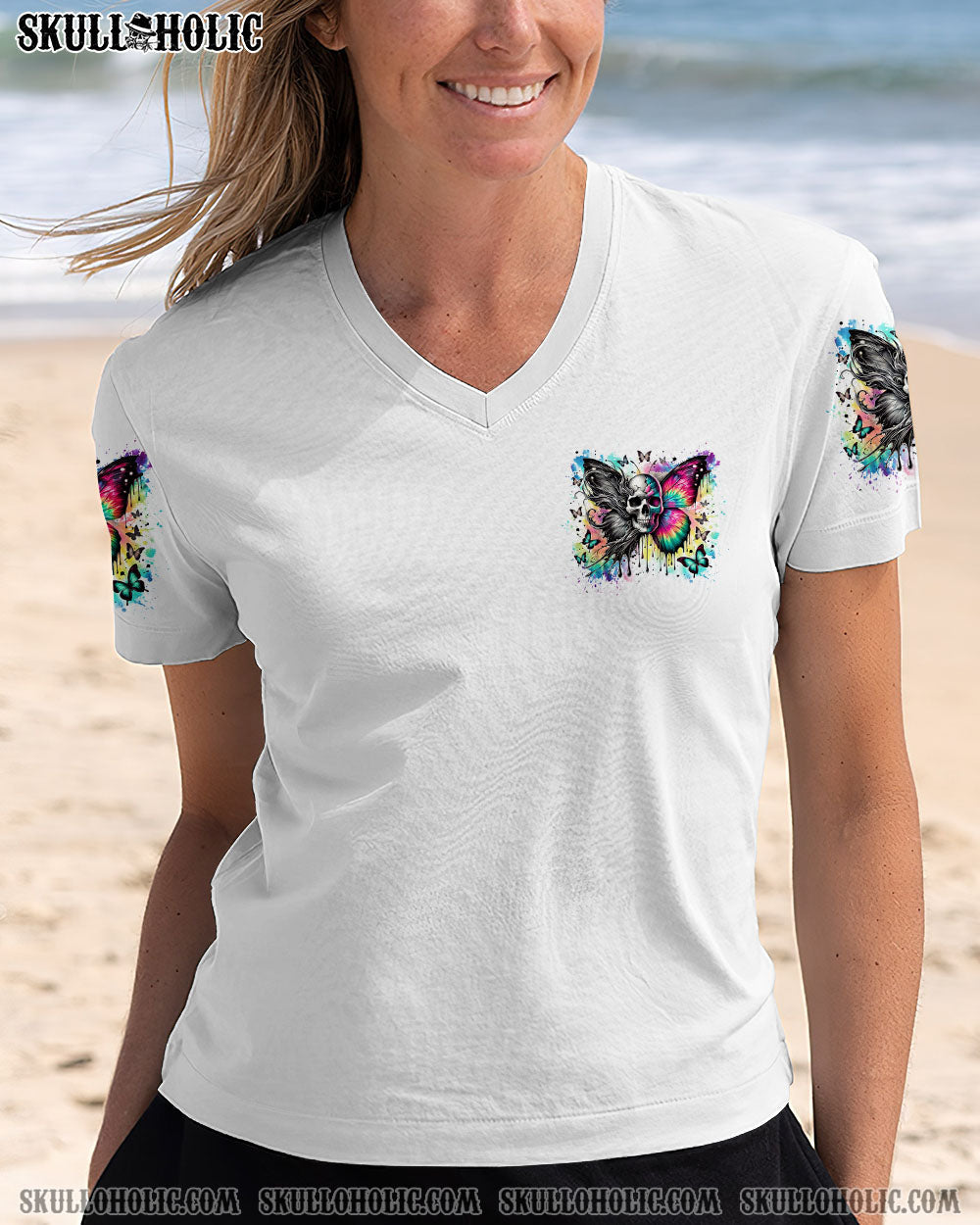 BLISSCORNERS HOW HEARTLESS I CAN BE SKULL BUTTERFLY ALL OVER PRINT