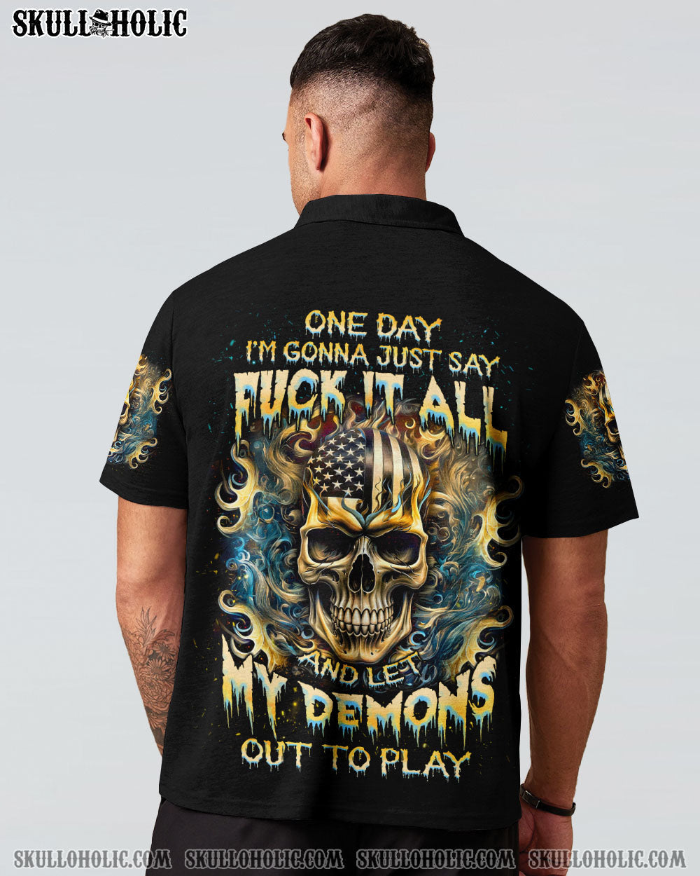 BLISSCORNERS ONE DAY I'M GONNA JUST SAY SKULL ALL OVER PRINT