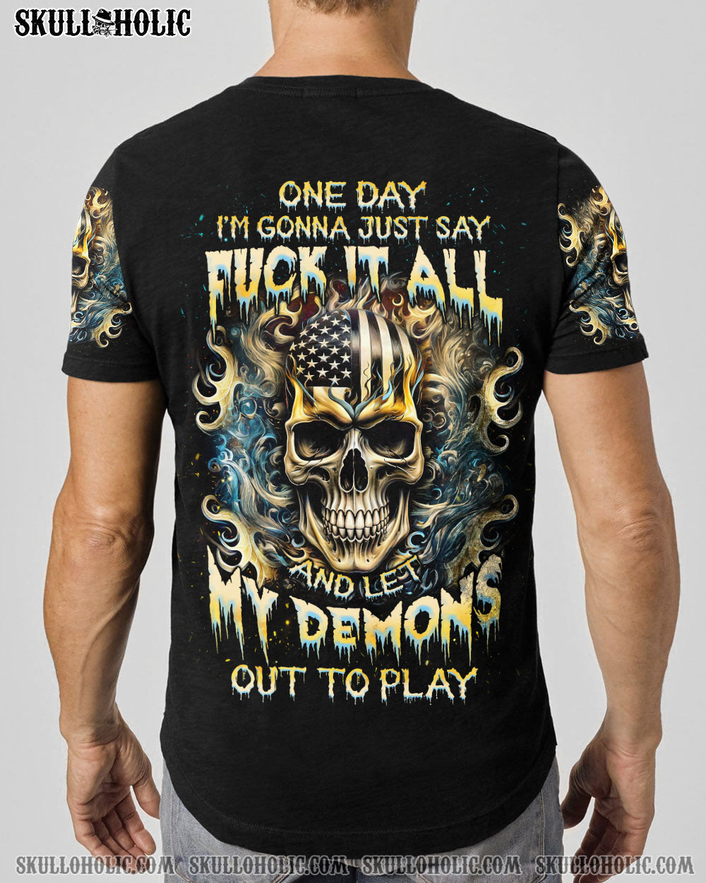 BLISSCORNERS ONE DAY I'M GONNA JUST SAY SKULL ALL OVER PRINT