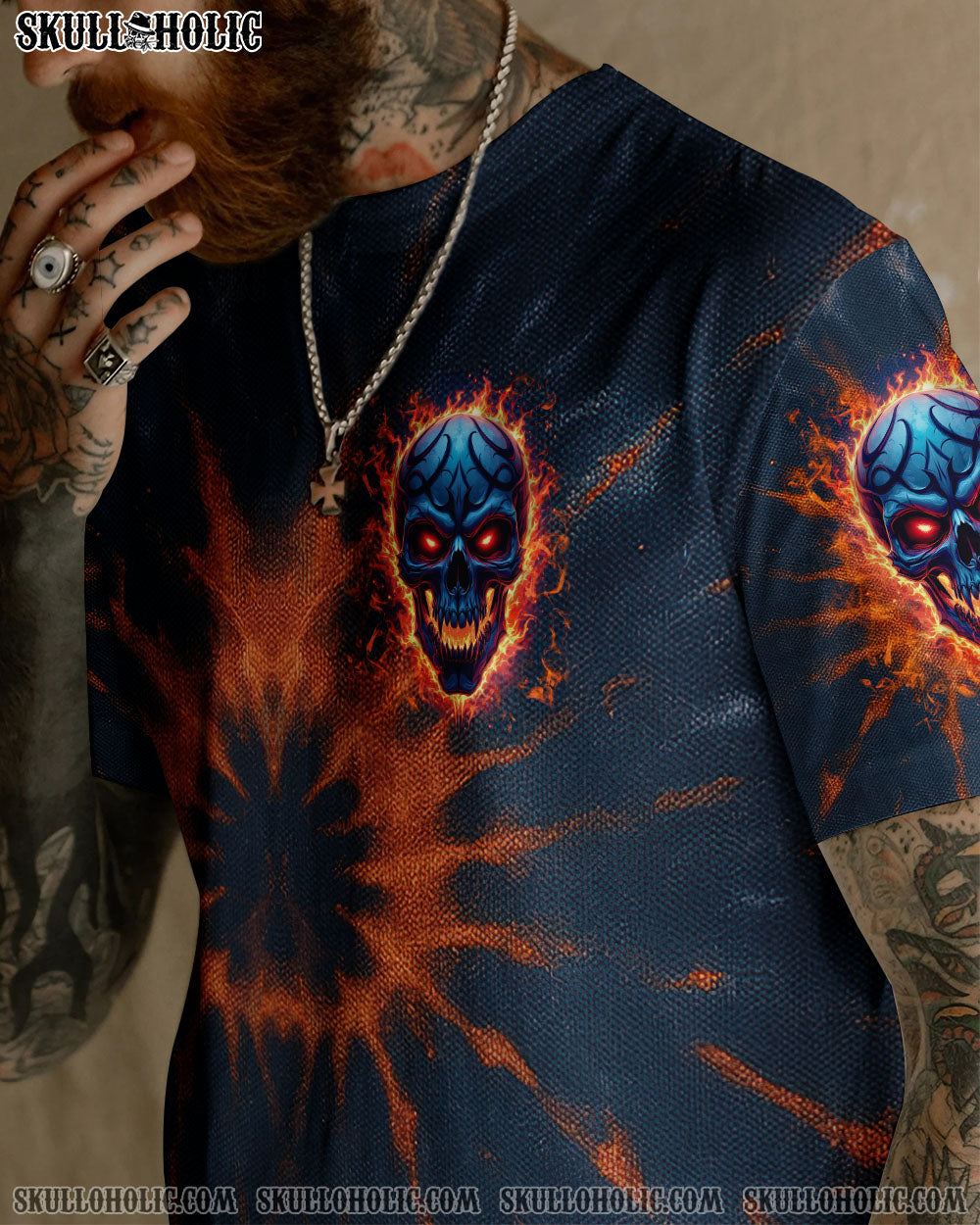 BLISSCORNERS I DON'T PRETEND TO BE SOMETHING I'M NOT SKULL TIE DYE ALL OVER PRINT