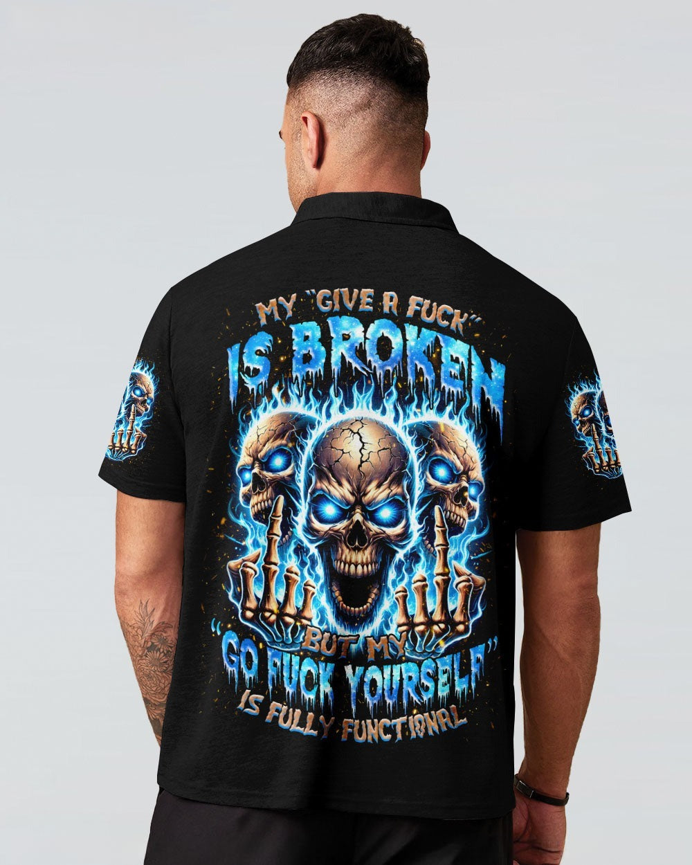 BLISSCORNERS MY GIVE A F IS BROKEN SKULL ALL OVER PRINT