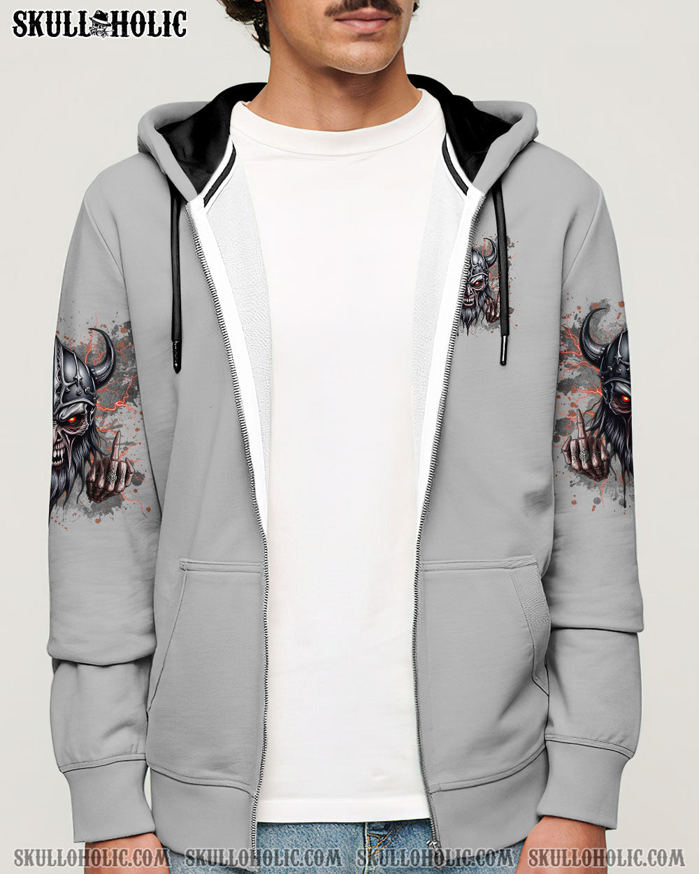 BLISSCORNERS I WILL GO TO VALHALLA VIKING SKULL ALL OVER PRINT