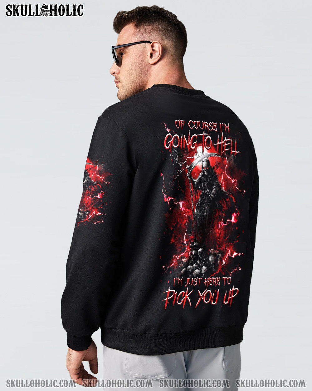 BLISSCORNERS OF COURSE I'M GOING TO HELL SKULL ALL OVER PRINT