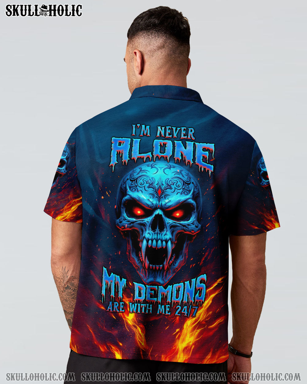 BLISSCORNERS I'M NEVER ALONE MY DEMONS ARE WITH ME 24/7 ALL OVER PRINT